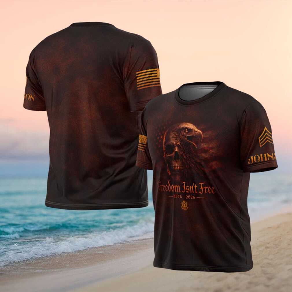 Freedom Isn't Free Military Skull & Eagle Patriotic T Shirt - Limotees LLC