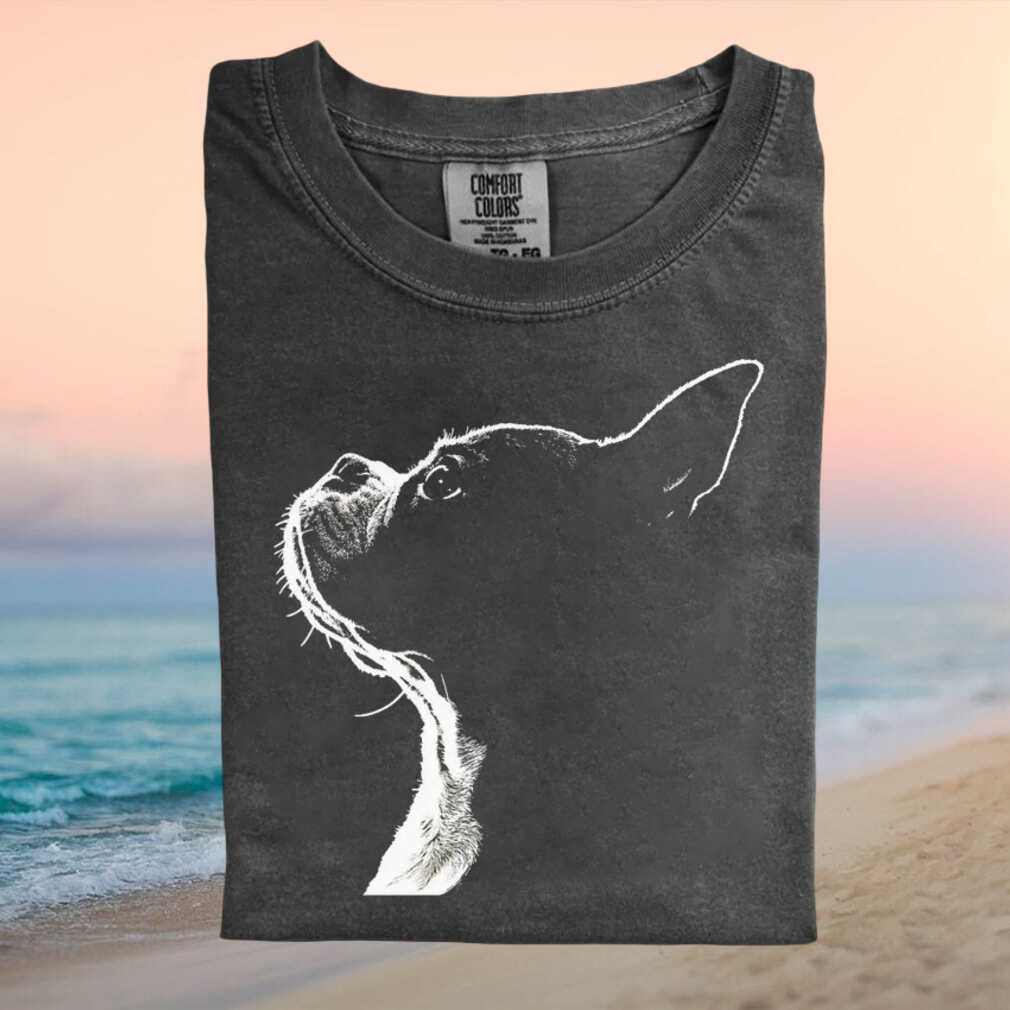 French Bulldog Minimalist Line Art Side Profile Aesthetic T Shirt - Limotees LLC