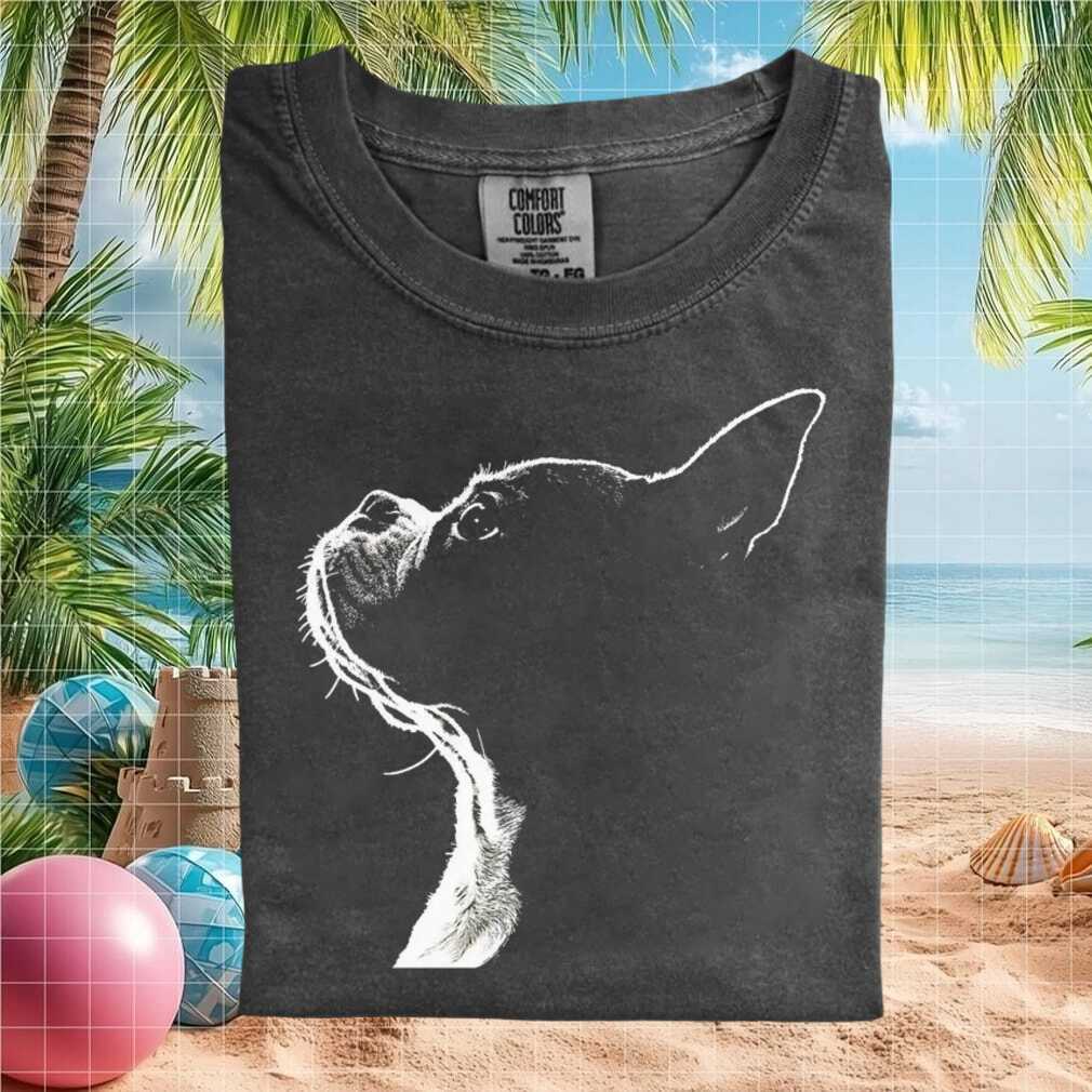 French Bulldog Minimalist Line Art Side Profile Aesthetic T Shirt - Limotees LLC