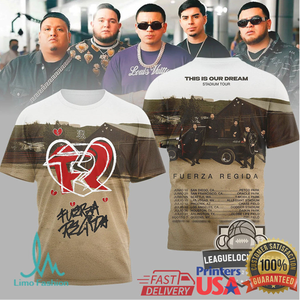Fuerza Regida “This Is Our Dream” Stadium Tour 2026 All Over Print T Shirt - Limotees LLC