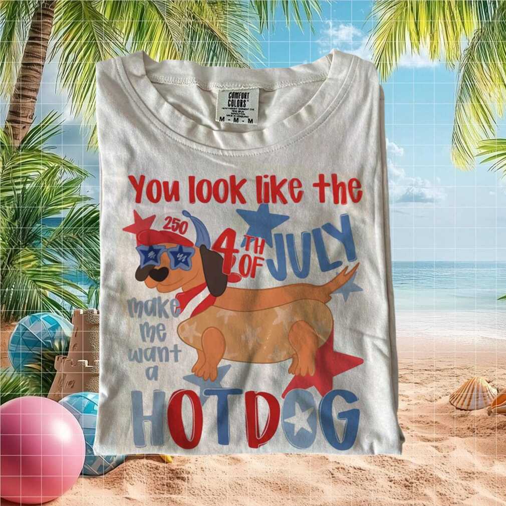 Funny Dachshund 4th of July Hotdog Independence Day Patriotic T Shirt