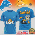 Garfield Detroit Lions NFL Fan Gear T Shirt Funny Character Football Shirt - Limotees LLC
