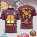 Garfield Florida State Seminoles “No King On Game Day” Fan T Shirt - Limotees LLC