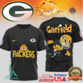 Garfield Green Bay Packers NFL Graphic T Shirt Custom Cartoon Football T shirt