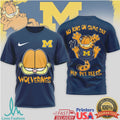Garfield Michigan Wolverines “No King On Game Day” Fan T Shirt - Limotees LLC