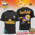 Garfield Minnesota Vikings NFL Character Shirt Purple & Gold Football T shirt - Limotees LLC