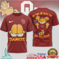 Garfield Oklahoma Sooners NCAA “No King On Game Day” T Shirt - Limotees LLC