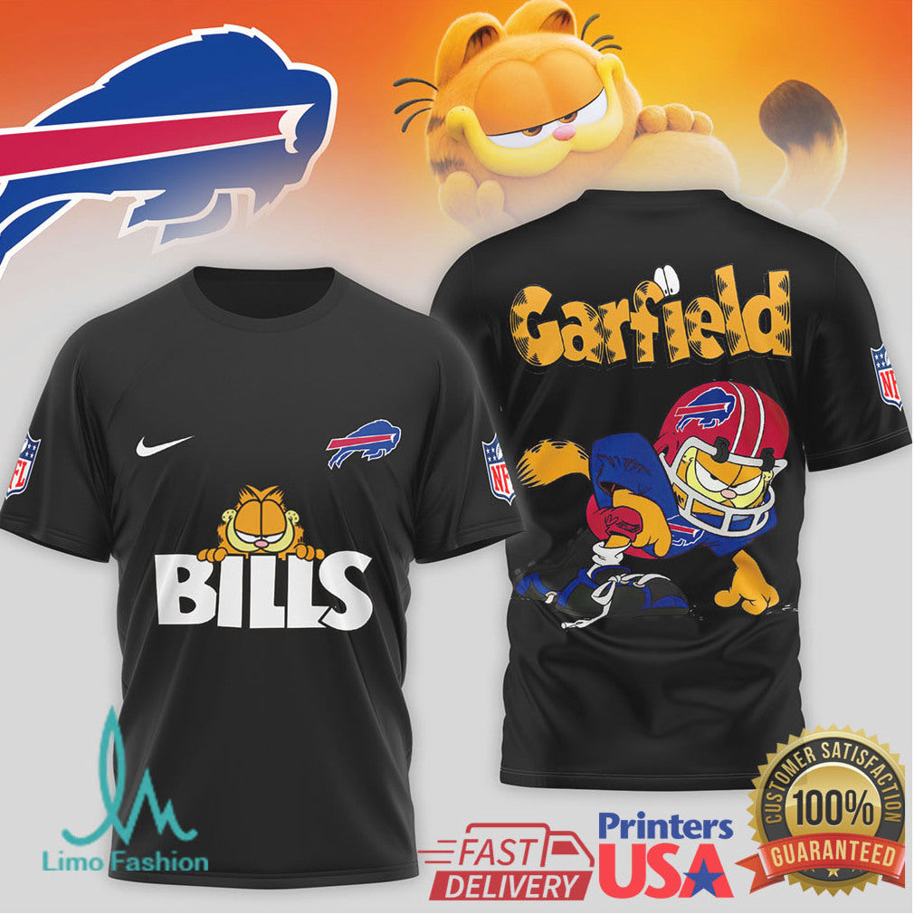 Garfield x Buffalo Bills NFL “Let's Go Bills” Cartoon T Shirt - Limotees LLC