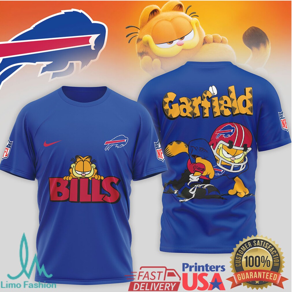 Garfield x Buffalo Bills NFL “Let's Go Bills” Cartoon T Shirt - Limotees LLC