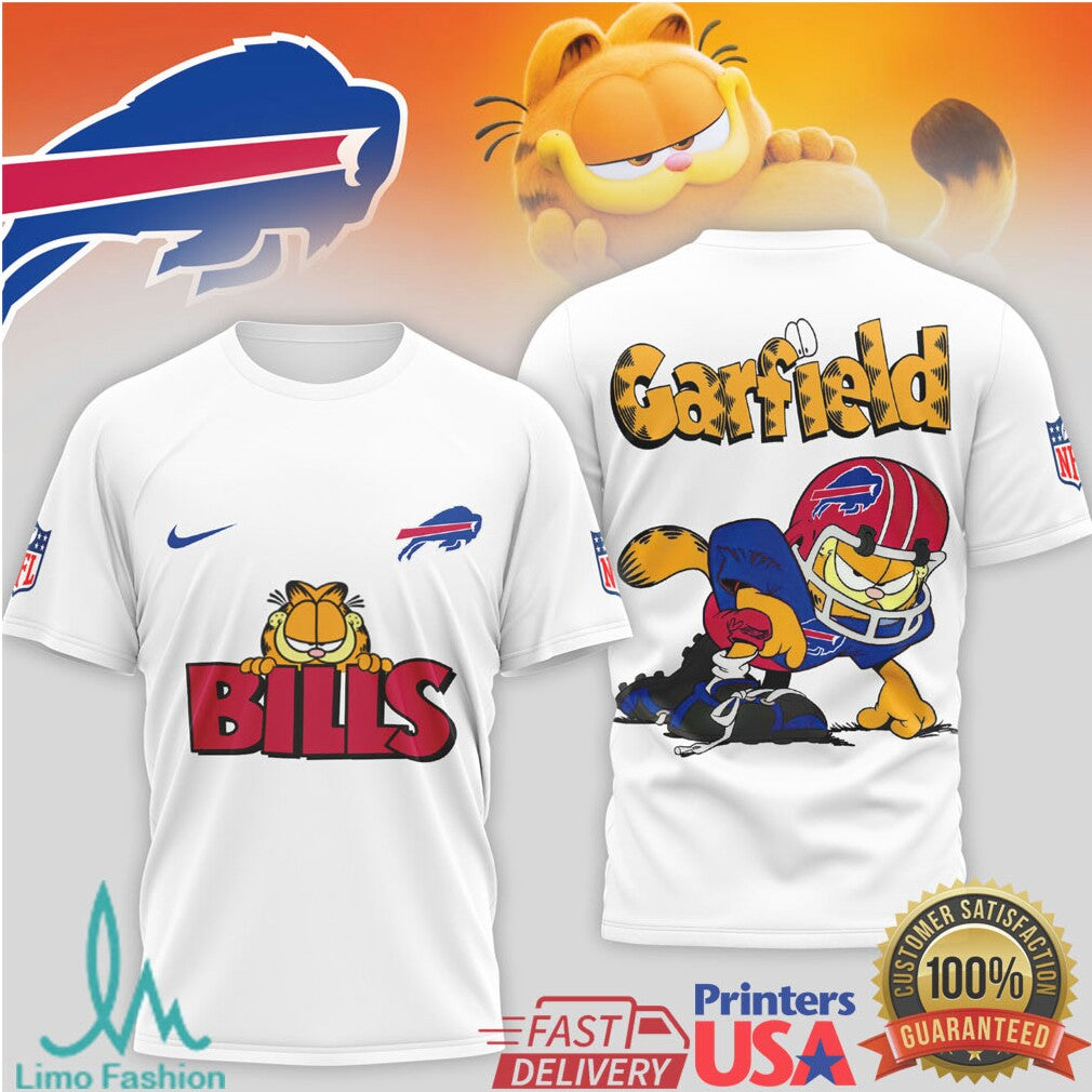 Garfield x Buffalo Bills NFL “Let's Go Bills” Cartoon T Shirt - Limotees LLC