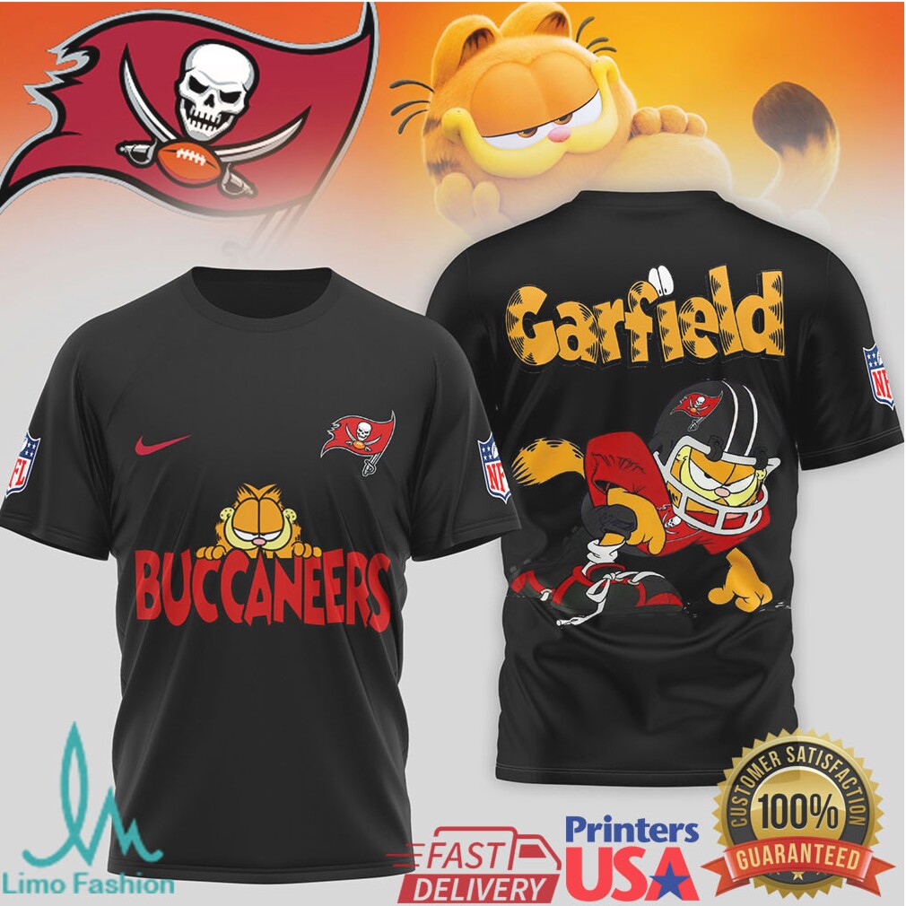 Garfield x Tampa Bay Buccaneers NFL Pirate Theme Graphic T shirt - Limotees LLC