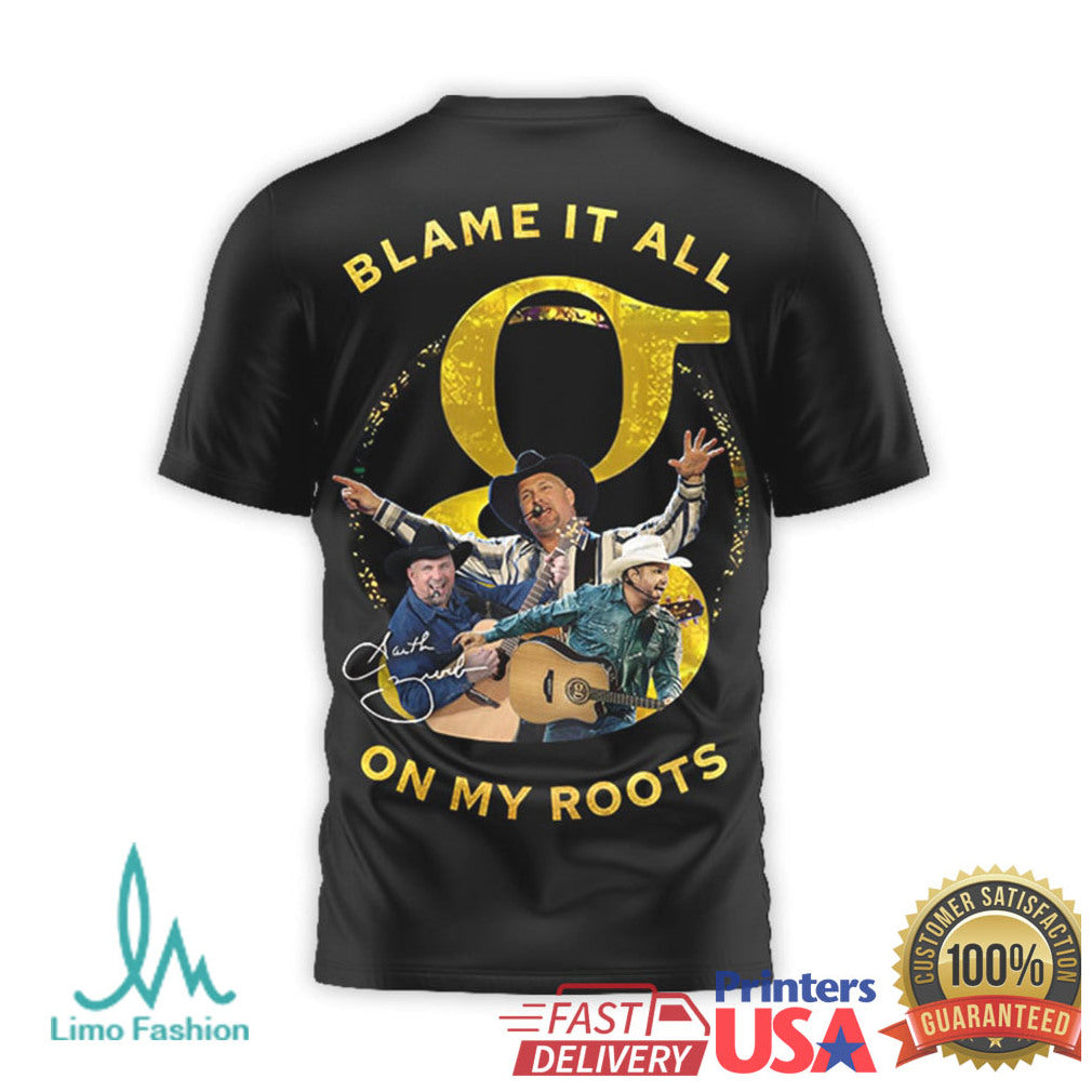Garth Brooks “Blame It All On My Roots” Country Music Legend Fan T Shirt - Limotees LLC
