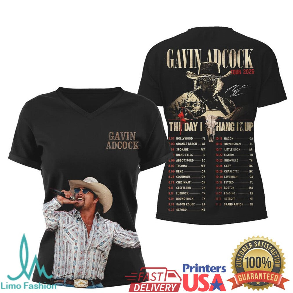 Gavin Adcock Tour 2026 The Day I Hang It Up Country Music Apparel - Limotees LLC