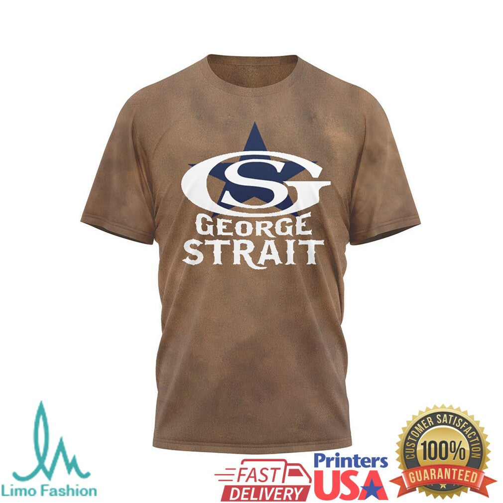 George Strait 30th Anniversary “Strait Out Of The Box” Brown T Shirt - Limotees LLC