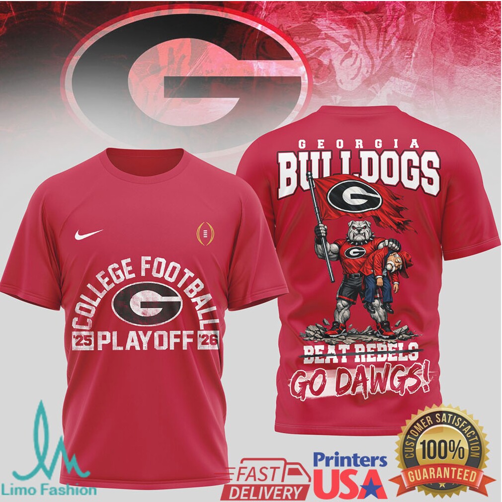 Georgia Bulldogs '25 '26 College Football Playoff Beat Rebels T Shirt - Limotees LLC
