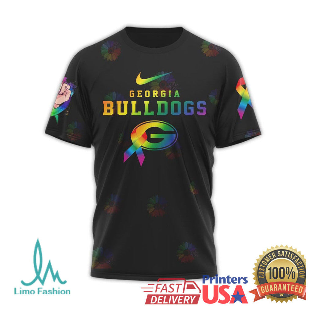 Georgia Bulldogs Fight Cancer In All Colors Never Give Up T Shirt - Limotees LLC