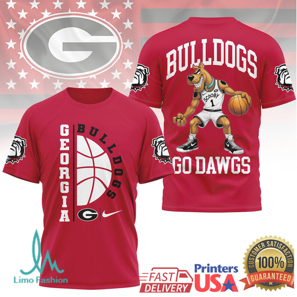 Georgia Bulldogs Go Dawgs Scooby Doo Basketball Fan Shirt - Limotees LLC
