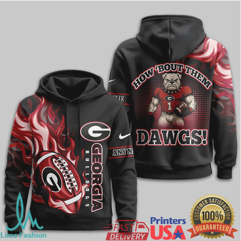 Georgia Bulldogs How 'Bout Them Dawgs Custom Name 3D T Shirt
