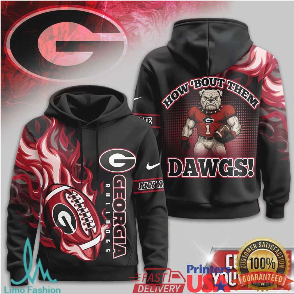 Georgia Bulldogs How 'Bout Them Dawgs Custom Name 3D T Shirt