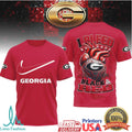 Georgia Bulldogs I Bleed Black and Red Heart Football Graphic T Shirt - Limotees LLC
