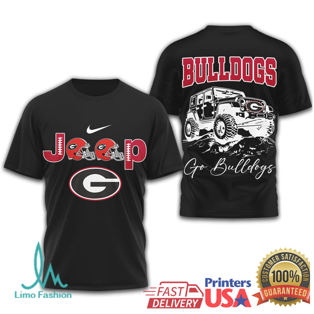 Georgia Bulldogs Jeep Life Offroad 4X4 Fan Tshirt - Limotees LLC