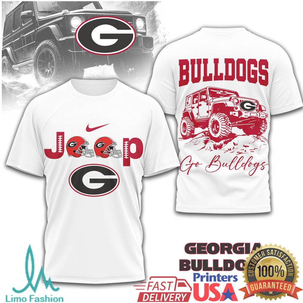 Georgia Bulldogs Jeep Life Offroad 4X4 Fan Tshirt - Limotees LLC