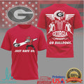 Georgia Bulldogs Just Hate Us Dabbing Hairy Dawg Mascot T Shirt - Limotees LLC