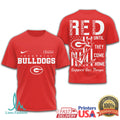 Georgia Bulldogs RED Military Support Shirt Remember Everyone Deployed T Shirt - Limotees LLC