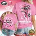 Georgia Bulldogs Sunflower Breast Cancer Awareness T Shirt
