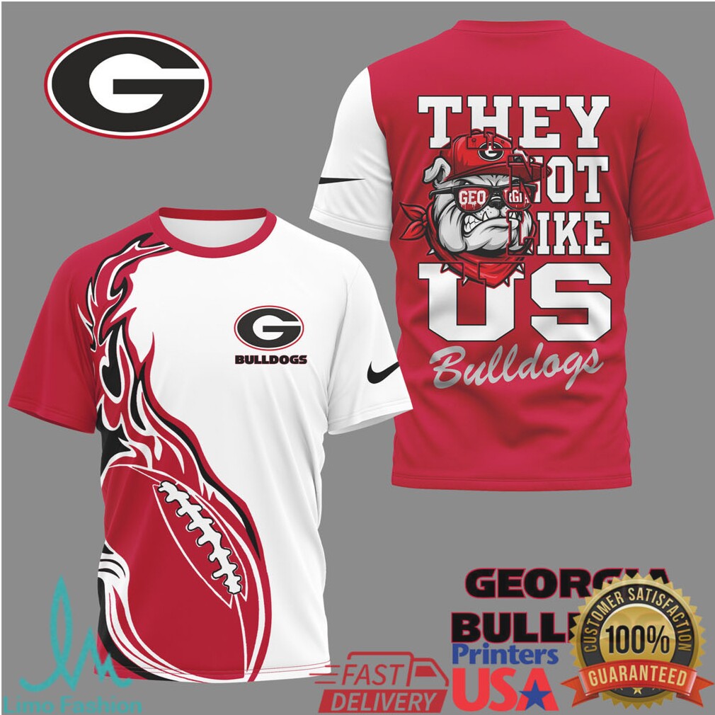 Georgia Bulldogs “They Not Like Us” Football Mascot T Shirt - Limotees LLC