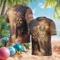 God Bless Army Jesus Christ & American Flag Patriotic T Shirt - Limotees LLC