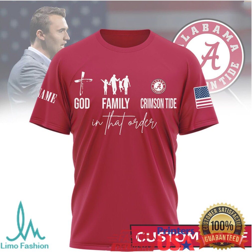 God Family Alabama Crimson Tide Custom Name University T Shirt - Limotees LLC
