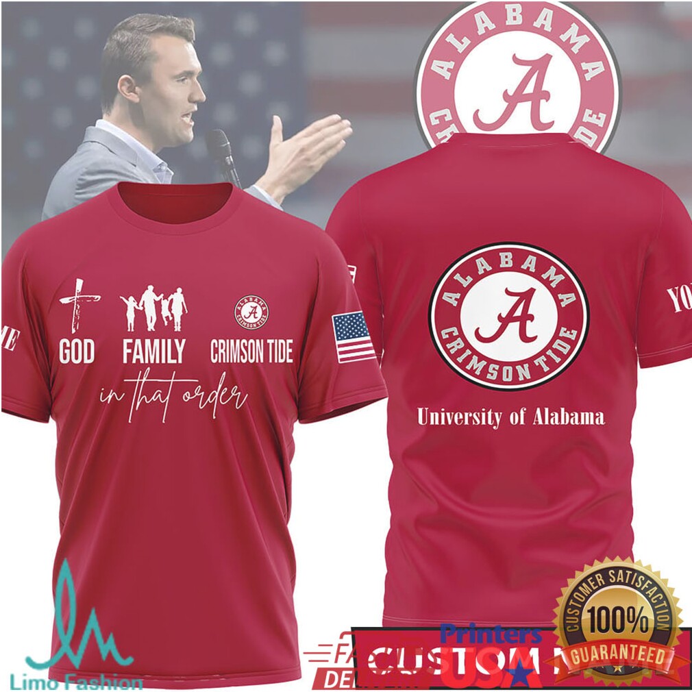 God Family Alabama Crimson Tide Custom Name University T Shirt - Limotees LLC
