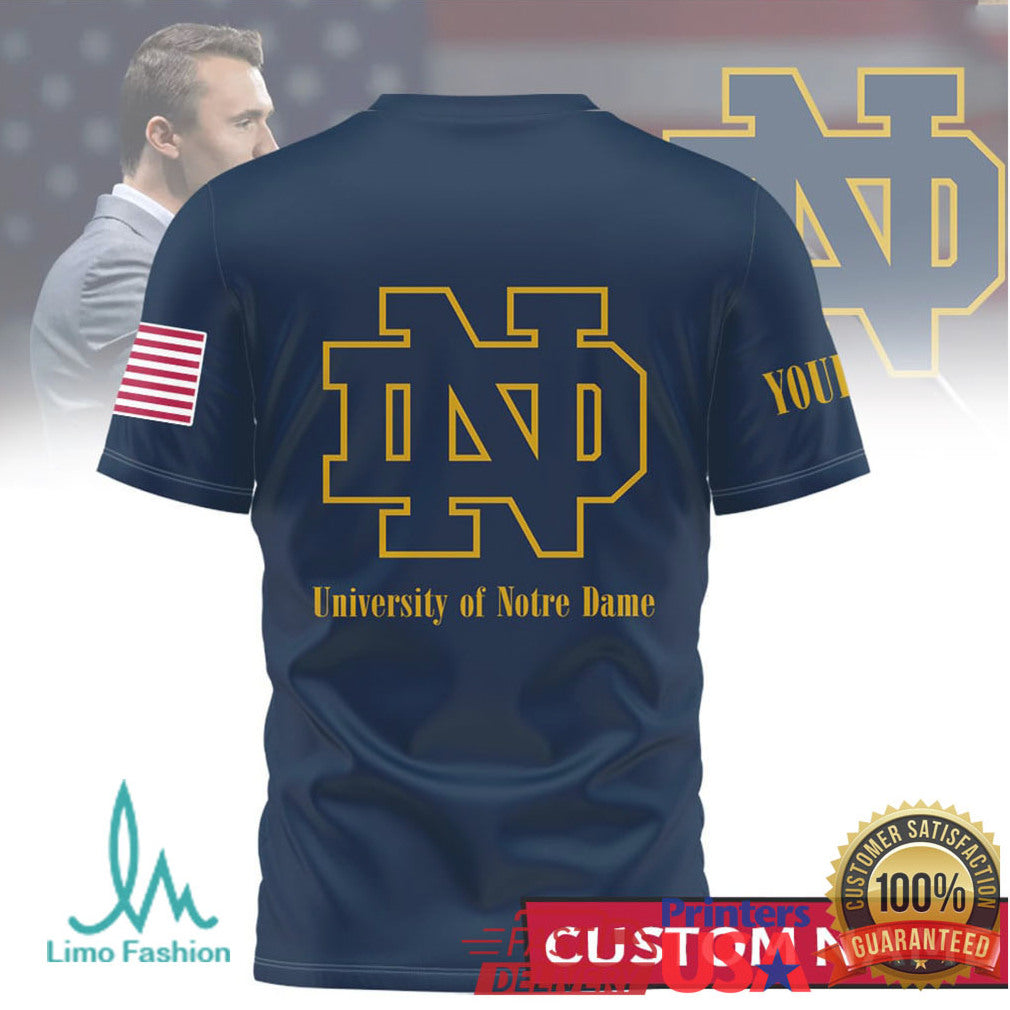God Family Fighting Irish Notre Dame Custom Personalized Navy Tee - Limotees LLC