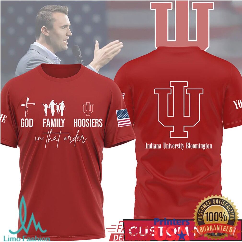 God Family Indiana Hoosiers Custom Name Bloomington Fan T Shirt - Limotees LLC