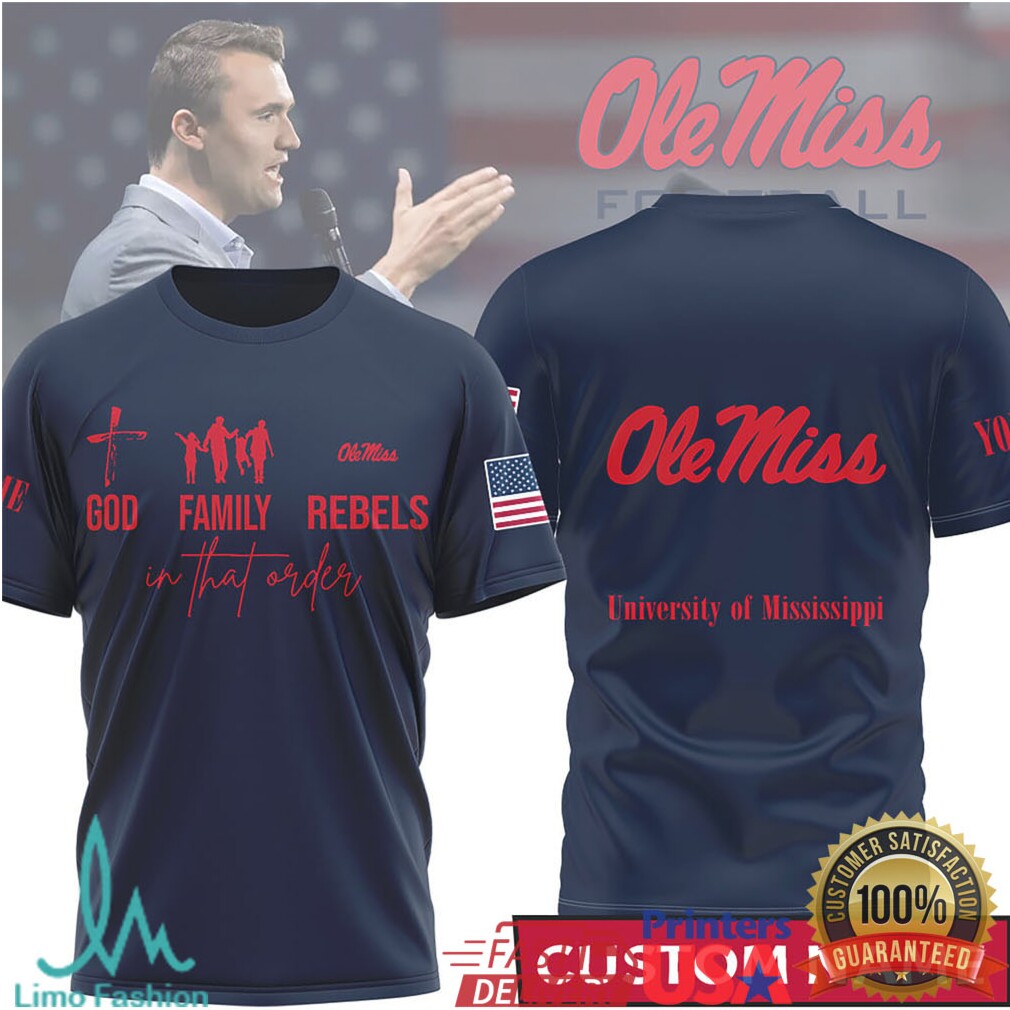 God Family Ole Miss Rebels Custom Name University of Mississippi Tee - Limotees LLC