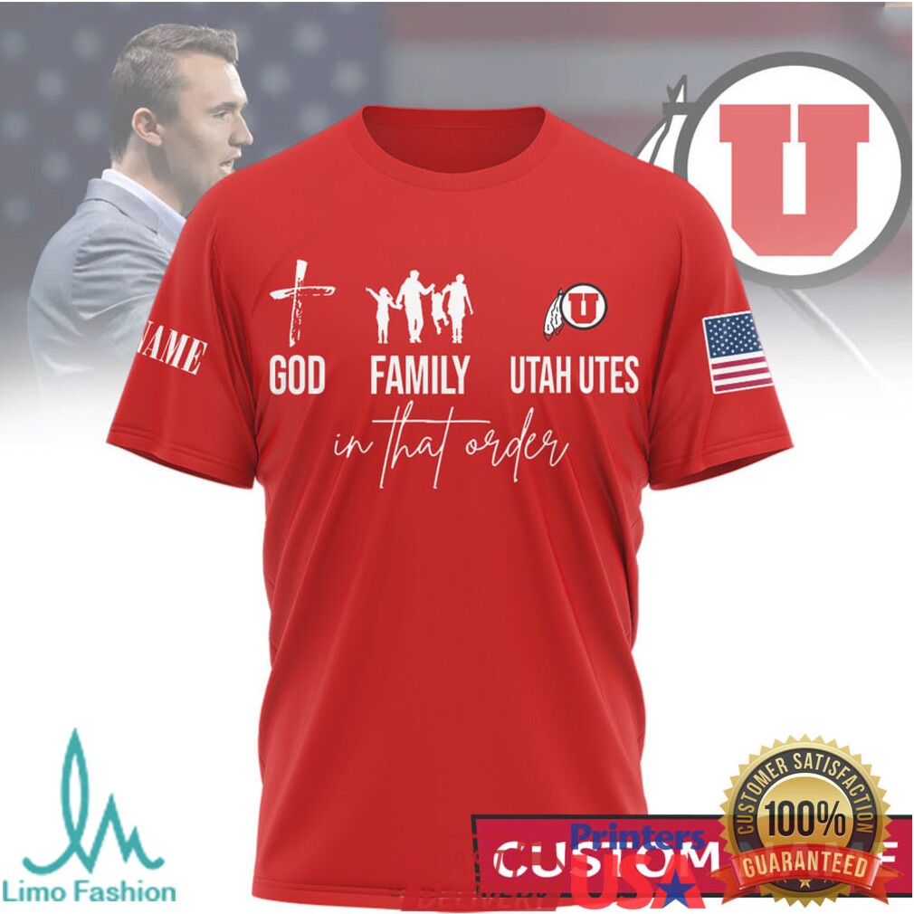 God Family Utah Utes Custom Name University of Utah Red Tee - Limotees LLC