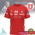 God Family Utah Utes Custom Name University of Utah Red Tee - Limotees LLC