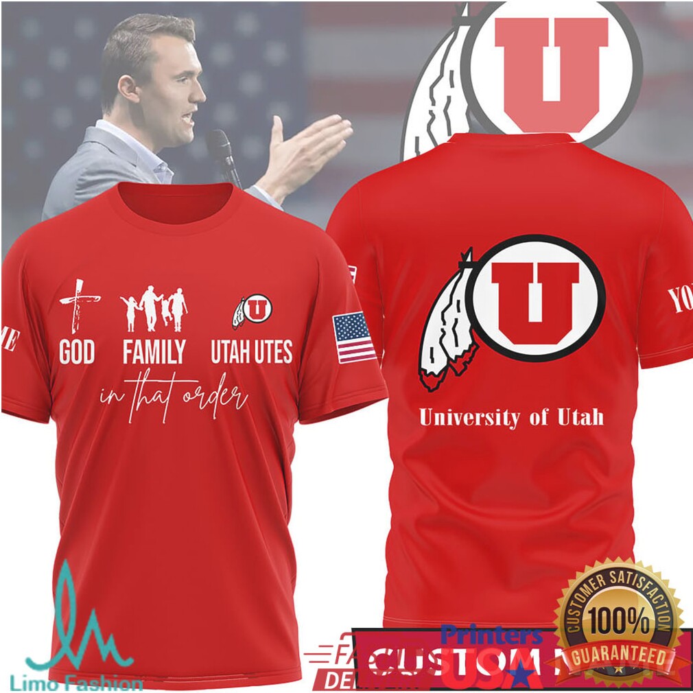 God Family Utah Utes Custom Name University of Utah Red Tee - Limotees LLC