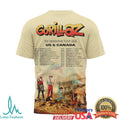 Gorillaz The Mountain Tour 2026 US & Canada Dates Tan T Shirt - Limotees LLC