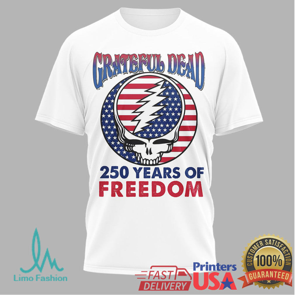 Grateful Dead 250 Years of Freedom 1776 2026 Anniversary T Shirt - Limotees LLC