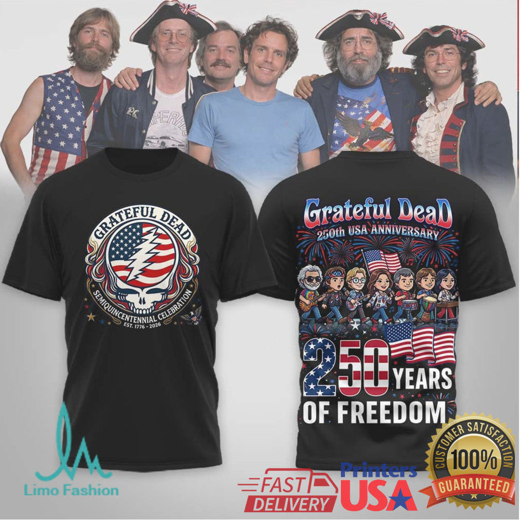 Grateful Dead 250th USA Anniversary 250 Years of Freedom T Shirt - Limotees LLC