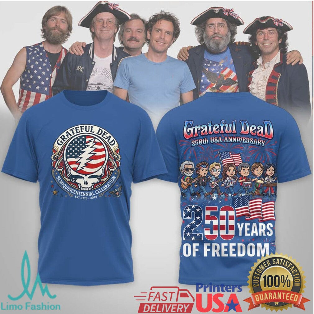 Grateful Dead 250th USA Anniversary 250 Years of Freedom T Shirt - Limotees LLC