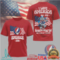 Grateful Dead America 250 Years of Freedom Patriotic Red T Shirt - Limotees LLC