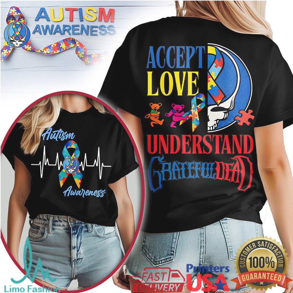 Grateful Dead Autism Awareness Accept Love Understand Tie Dye Shirt - Limotees LLC