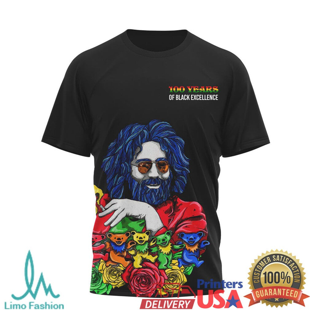 Grateful Dead Black History Month Jerry Garcia Excellence Tee - Limotees LLC