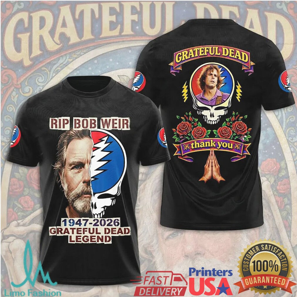 Grateful Dead RIP Bob Weir 1947 2026 Tribute Legend Commemorative T Shirt - Limotees LLC