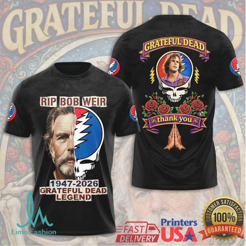 Grateful Dead RIP Bob Weir 1947 2026 Tribute Legend Commemorative T Shirt - Limotees LLC