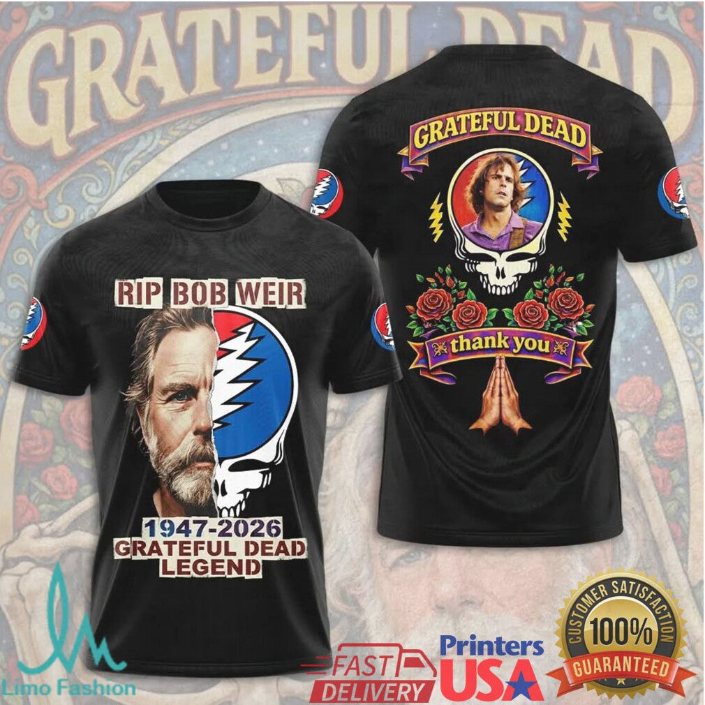 Grateful Dead RIP Bob Weir 1947 2026 Tribute Legend Commemorative T Shirt - Limotees LLC