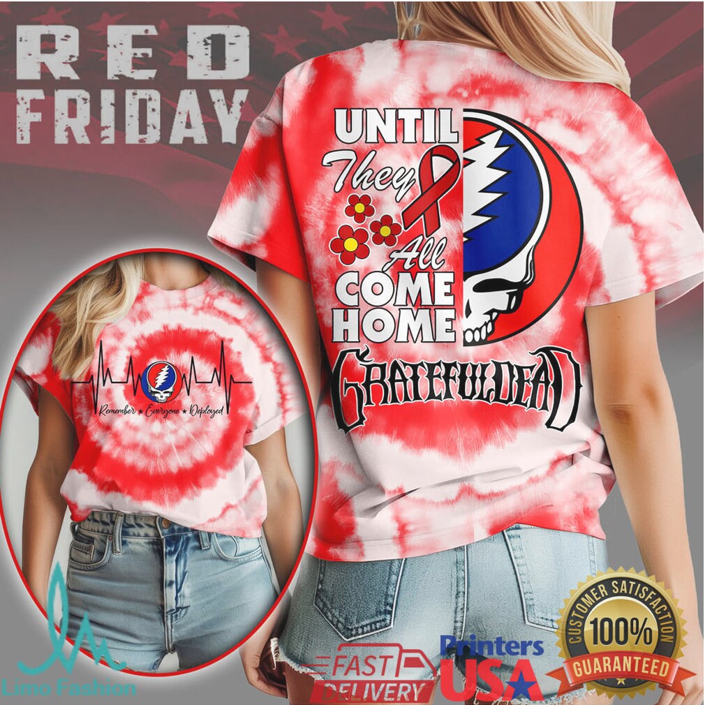Grateful Dead Steal Your Face R.E.D. Friday Shirt Military Support Band Tee - Limotees LLC